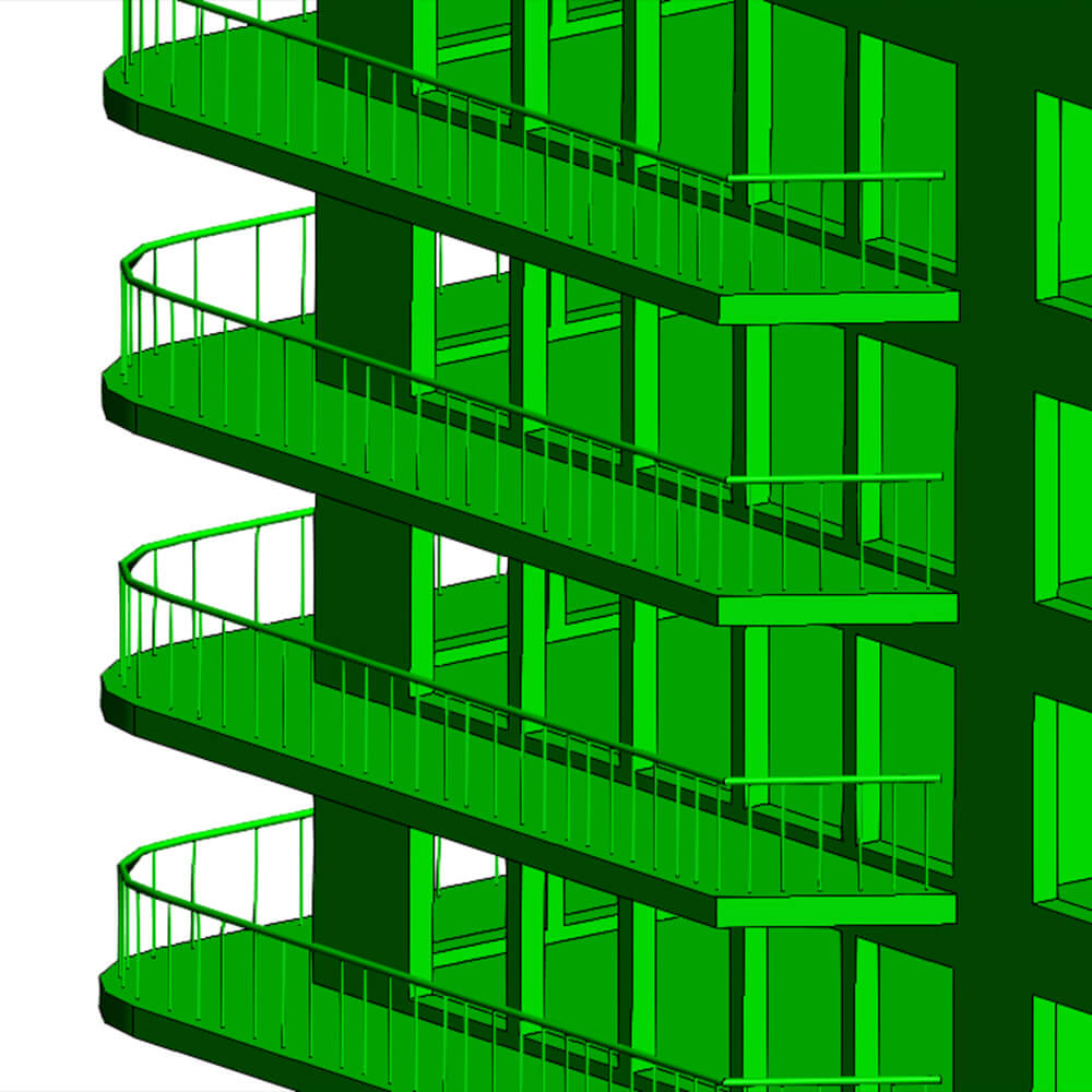 3D design of balconies