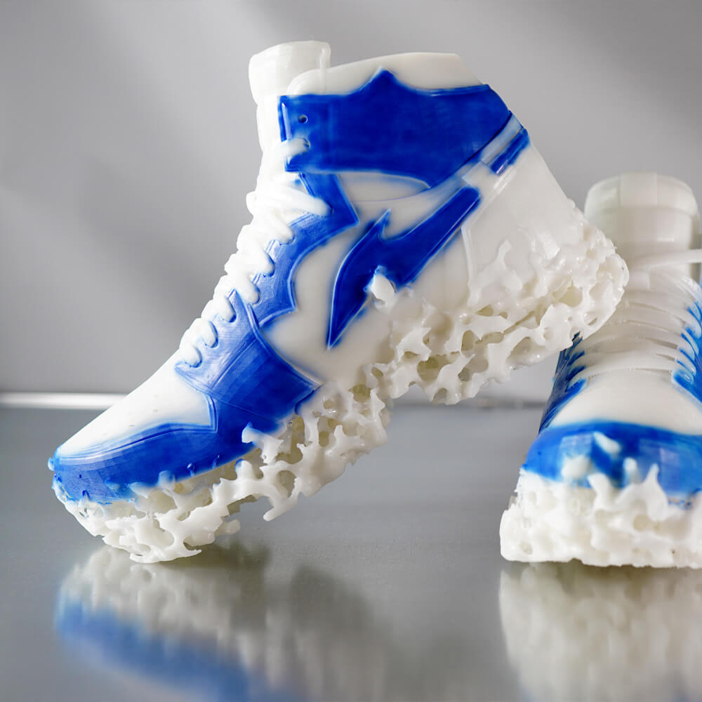 3D printed painted boots