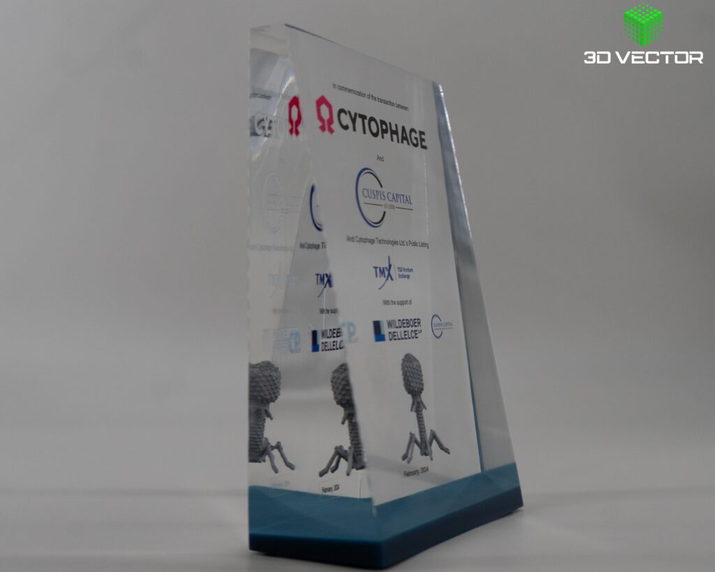 Lucite custom trophy