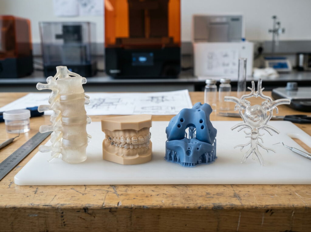 SLA 3D printed medical prototypes